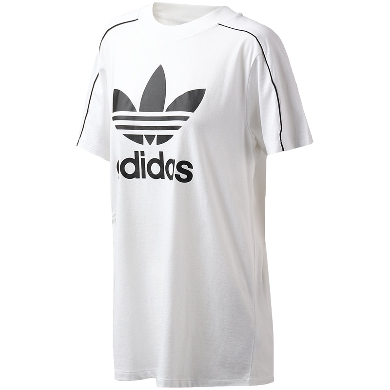adidas阿迪达斯三叶草女装运动服大LOGO短袖T恤EC1877