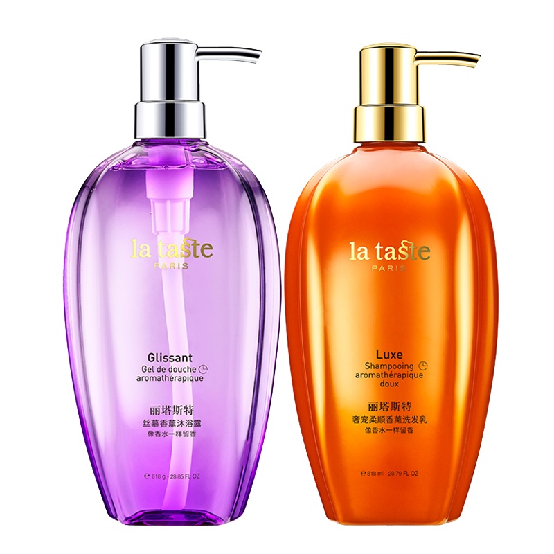 丽塔斯特洗沐套装 奢宠柔顺香薰洗发乳+思慕香薰沐浴露518g*2瓶 柔顺滋养洗发水 薰衣草精油舒缓香水沐浴液乳 男女通用