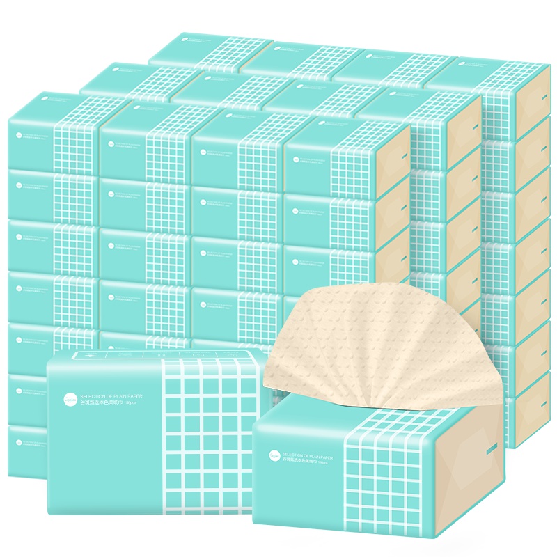 谷斑本色抽纸40包整箱实惠装3层加厚丽人装纸巾家用面巾纸抽擦手纸巾