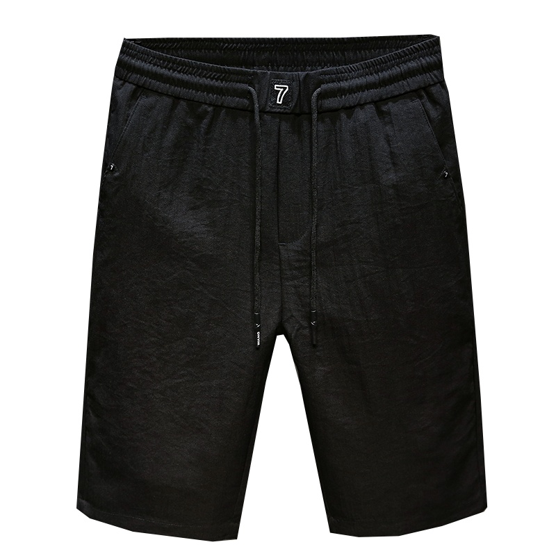 吉普战车(JIPUZHANCHE)夏季新款男士休闲裤男士短裤全棉轻薄透气宽松五分裤男士纯色百搭男士休闲短裤男装时尚潮款