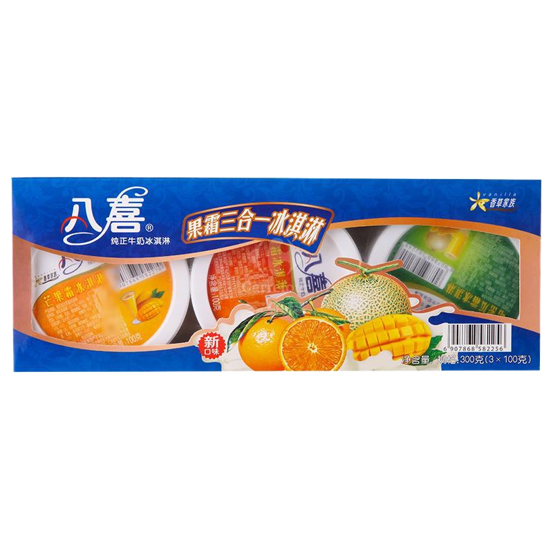 八喜果霜三合一冰淇淋100g*3