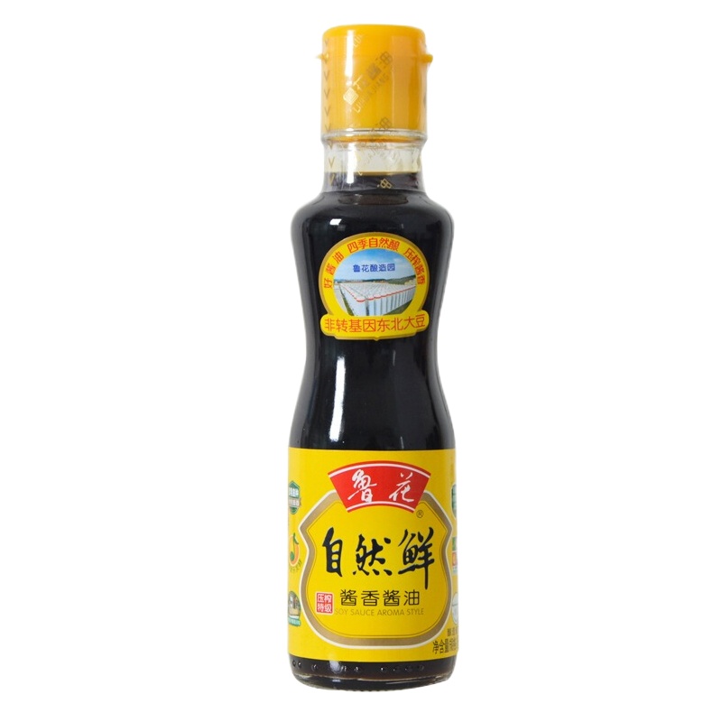 鲁花调味品160mlx4瓶红烧酱油+酱香酱油+黑糯米醋+蘸食鲜酱油