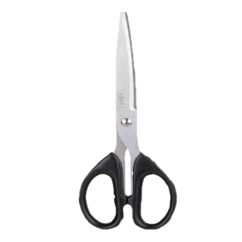 得力(deli) 剪刀办公厨房家用锋利不锈钢缝纫裁剪纸刀 中号(178mm)