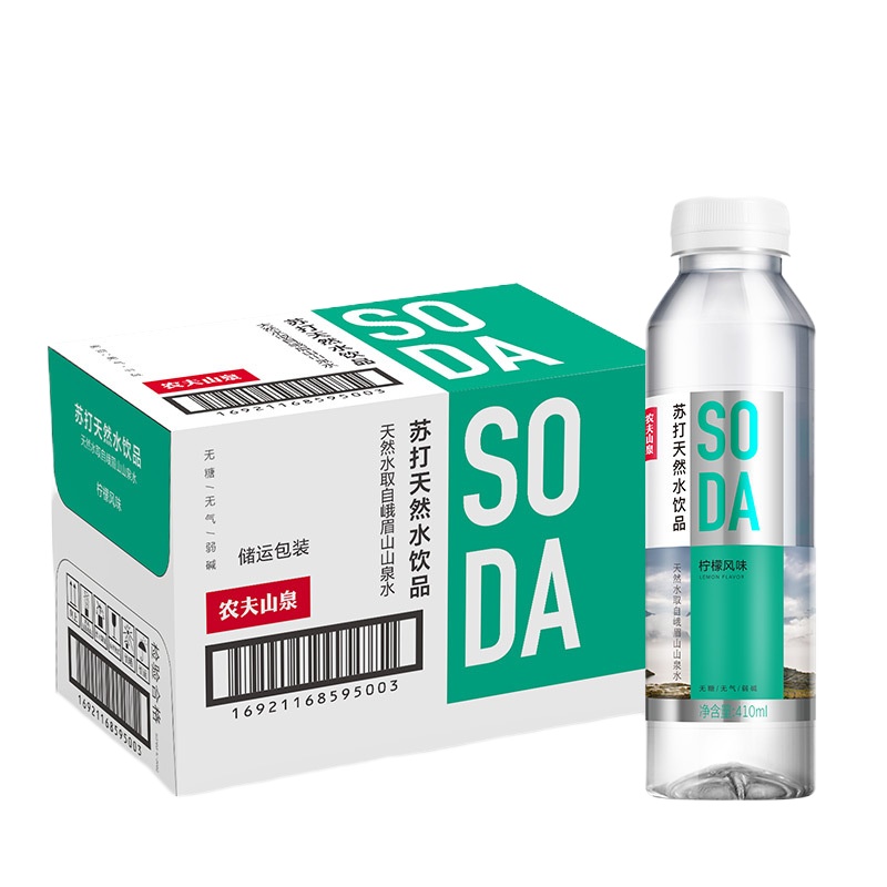 农夫山泉苏打矿泉水饮品柠檬味410ml1*15
