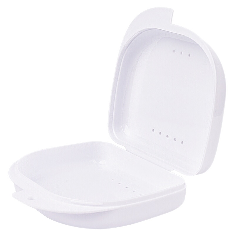 雅克菱Y-Kelin 牙套盒子保持器盒子携带可爱隐形假牙盒正畸矫正隐适美牙套盒白色一个