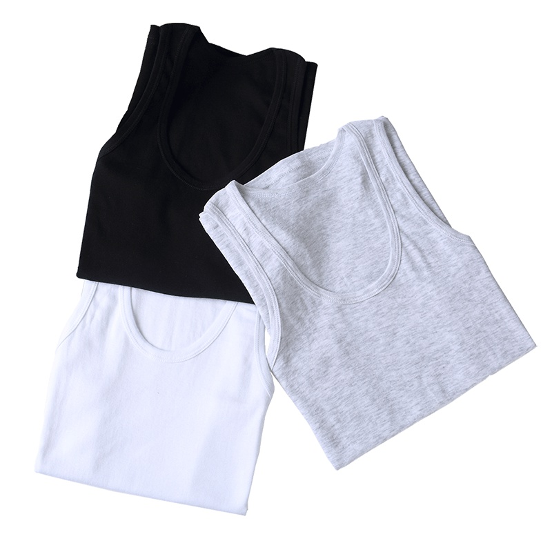 ENK男士背心 圆领背心男士纯棉运动休闲透气青年修身工字打底衫1件装