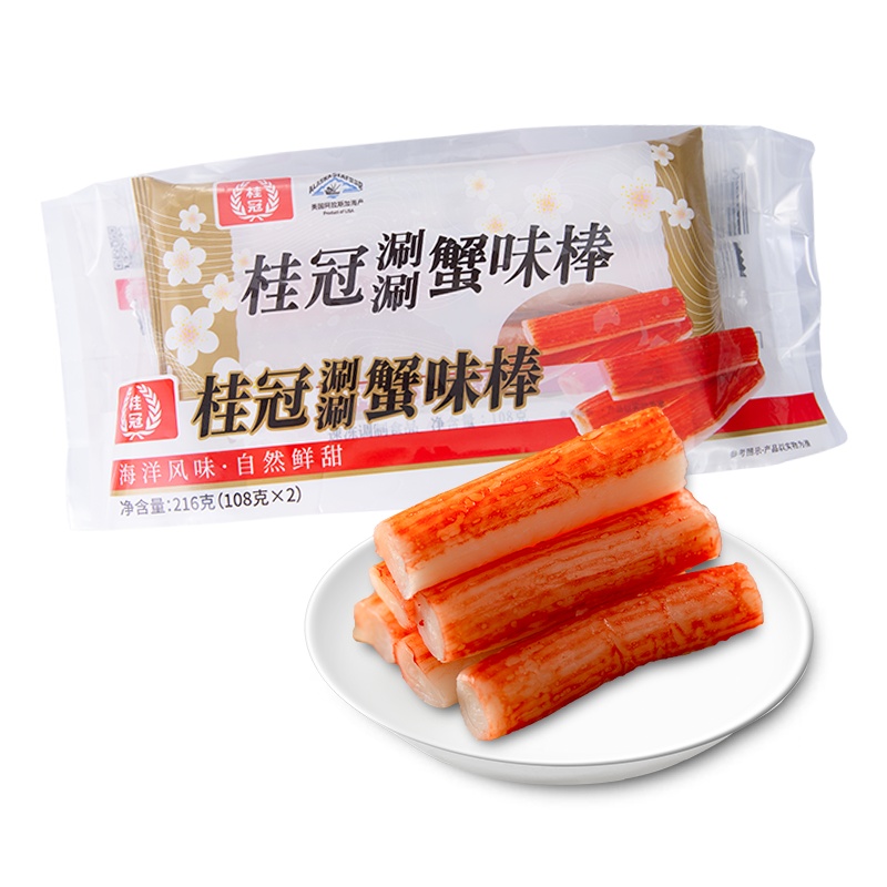 桂冠 刷涮蟹味棒 216g 火锅丸料 阿拉斯加狭鳕鱼