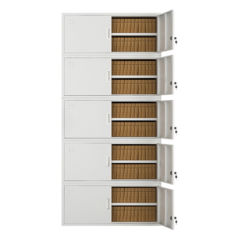 汉诺鑫威钢制文件柜办公资料柜铁皮档案柜财务凭证柜带锁储物柜通五节器械柜