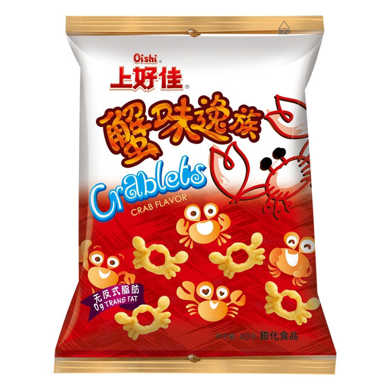 上好佳 蟹味逸族 40g  膨化食品网红办公室休闲零食