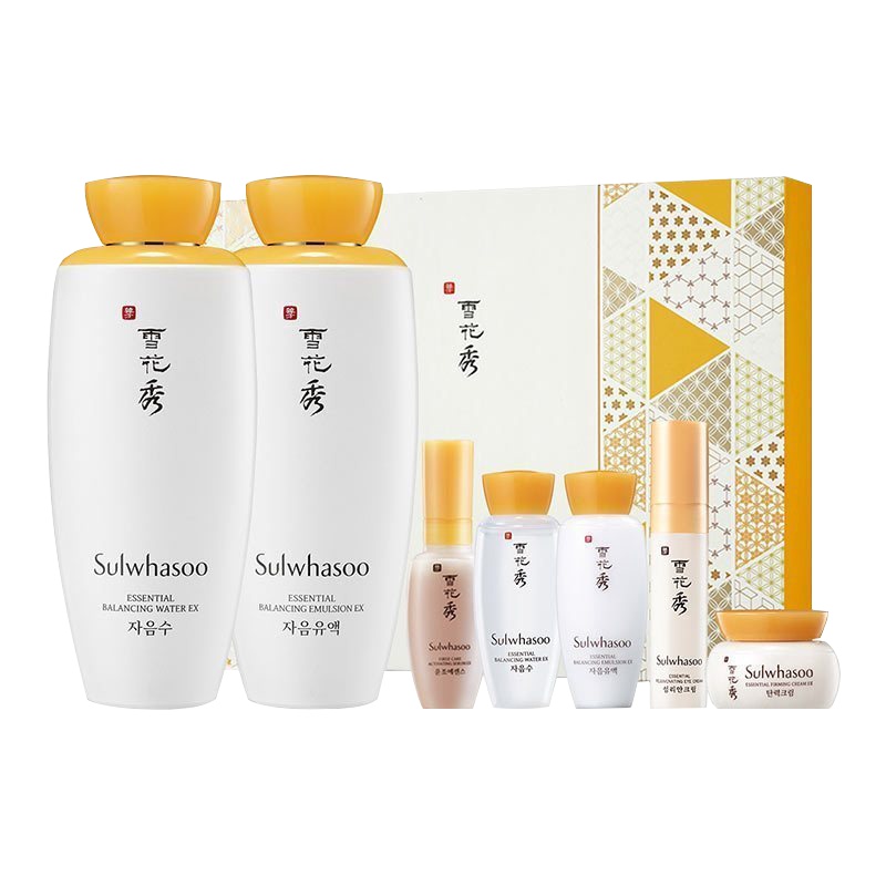 雪花秀(Sulwhasoo)水乳两件套盒 滋盈肌本润颜水乳护肤套装 滋润营养保湿补水去黄控油平衡 韩国正品 随机送小样
