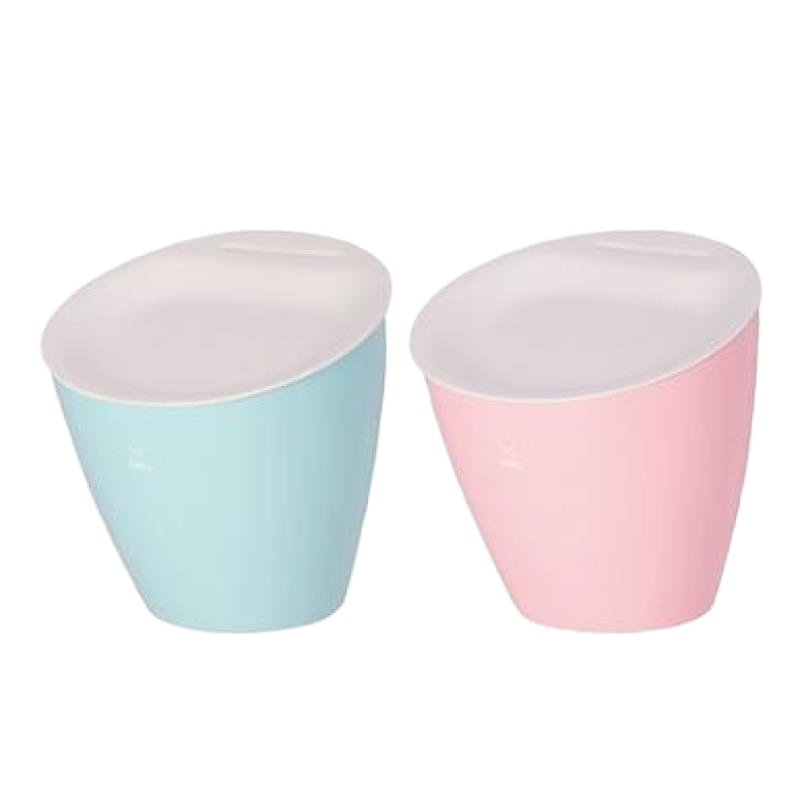 得力 Deli  18830 粉 18830桌面垃圾桶 粉色(包装数量 1个)