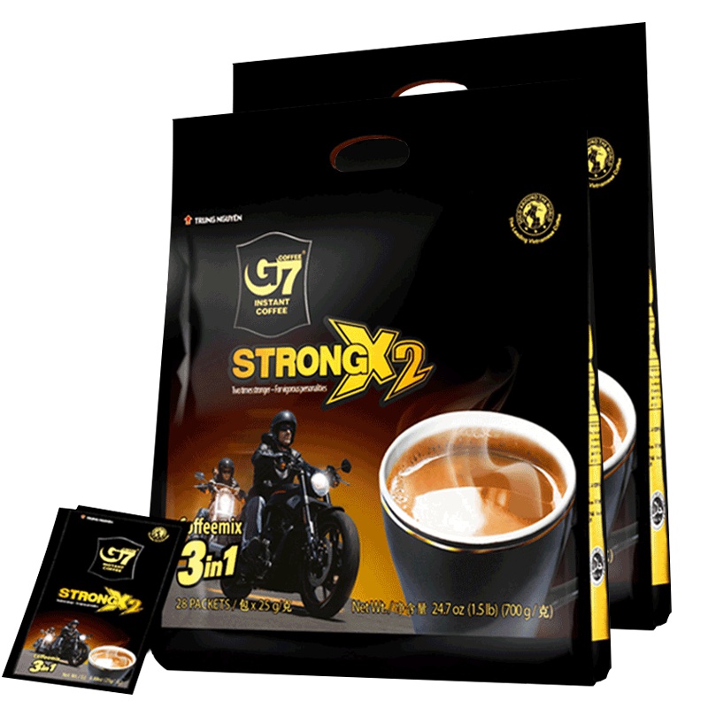 越南进口中原G7 coffee特浓香醇X2三合一速溶咖啡粉700g*2袋装