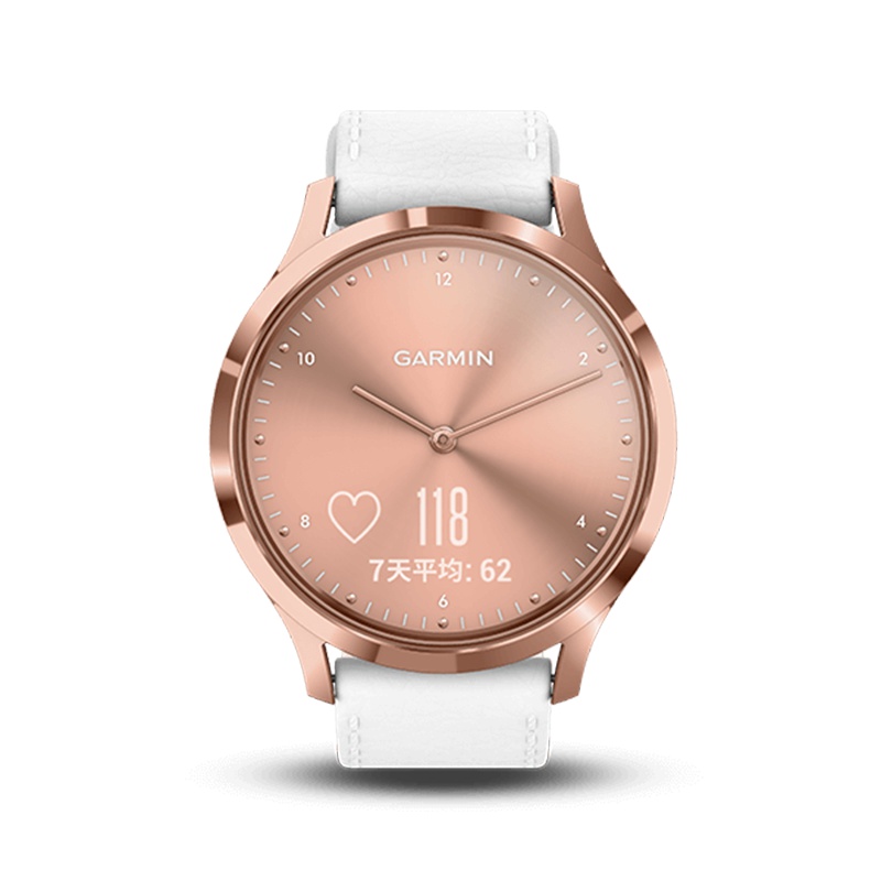 Garmin佳明vivomove HR光电心率监测智能时尚防水运动健身功能手表防水50m(运动版 玫瑰金)