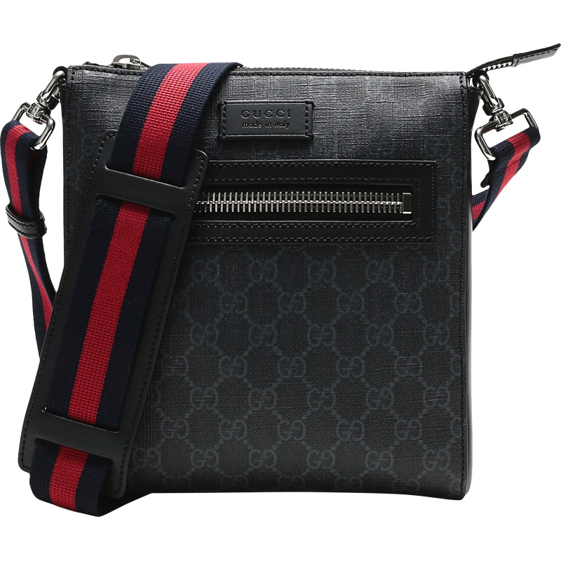 GUCCI 古驰 男士人造帆布小号邮差包单肩斜挎包 523599 K5RLN