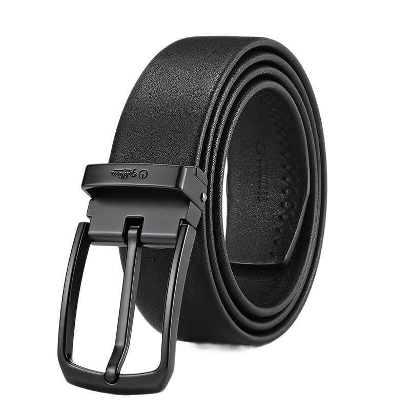 金利来（Goldlion)简约时尚男士牛皮腰带休闲男针扣裤带