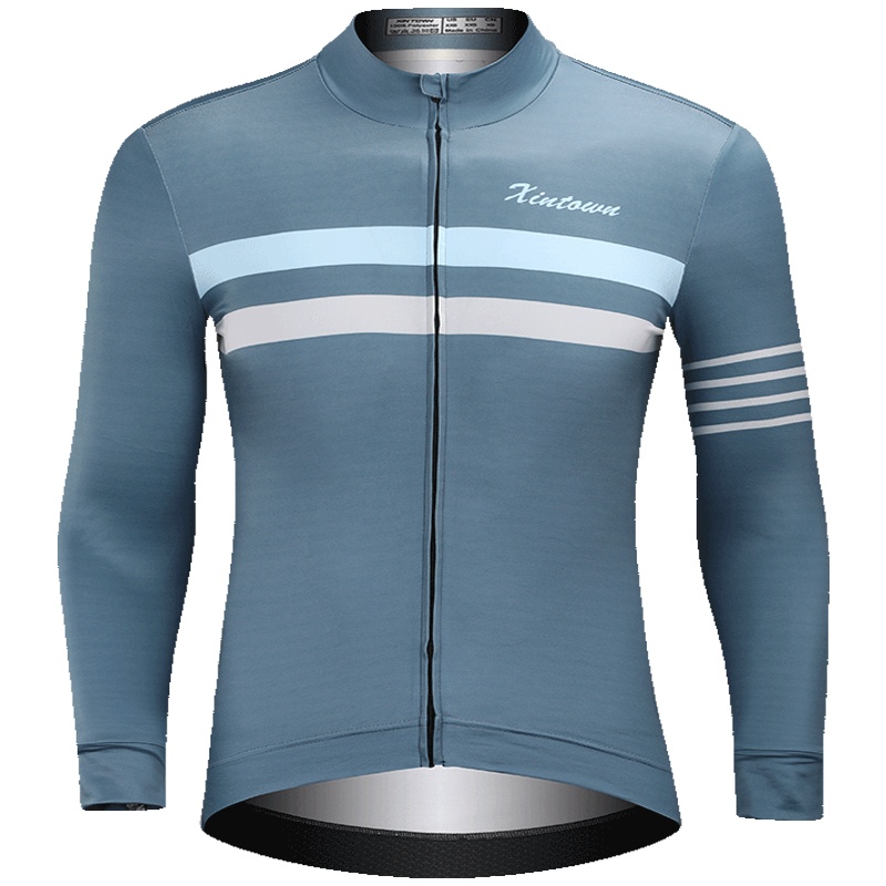 XINTOWN 秋冬新品山地自行车抓绒男款骑行服长袖上衣运动保暖透气