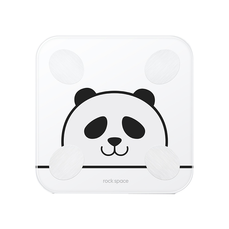 rock space 体脂秤白色 体重秤 智能体脂秤 电子秤 人体秤 家用体重秤 精准 APP数据测量