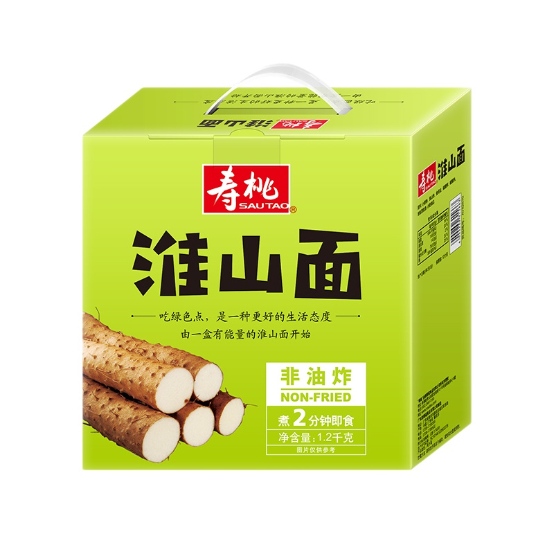 寿桃非油炸淮山面 速食细面挂面方便面 约16个面整箱共1.2kg