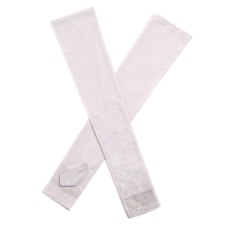 上海故事夏天防晒手套女骑车开车蕾丝手袖长款冰袖冰丝护臂袖子套