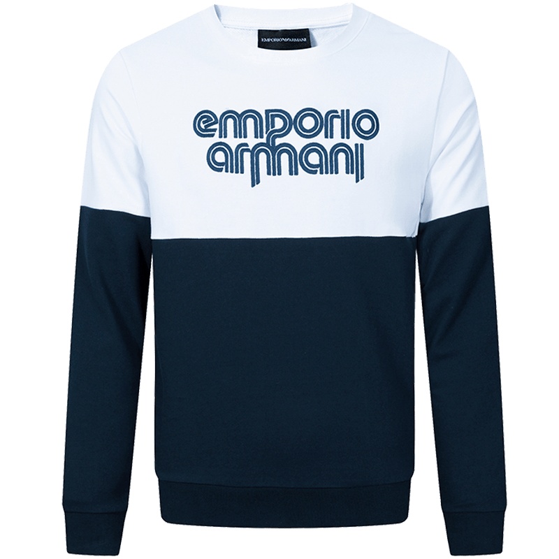 EMPORIO ARMANI 阿玛尼男装 男士英文字母印花卫衣高端男士卫衣/帽衫 