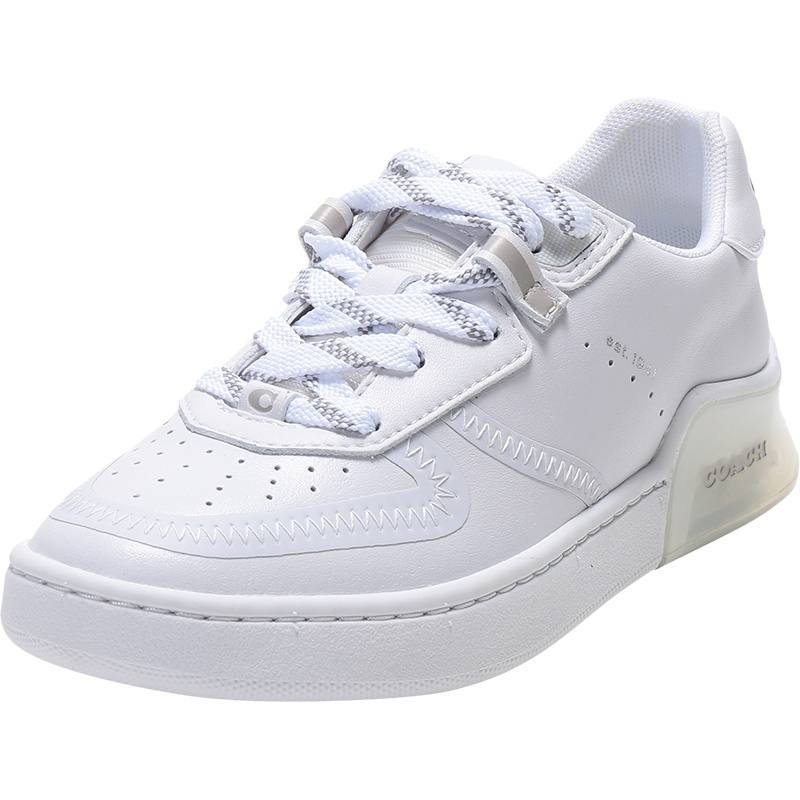 COACH 蔻驰 女士 专柜款皮革系带休闲运动鞋板鞋小白鞋 G5509