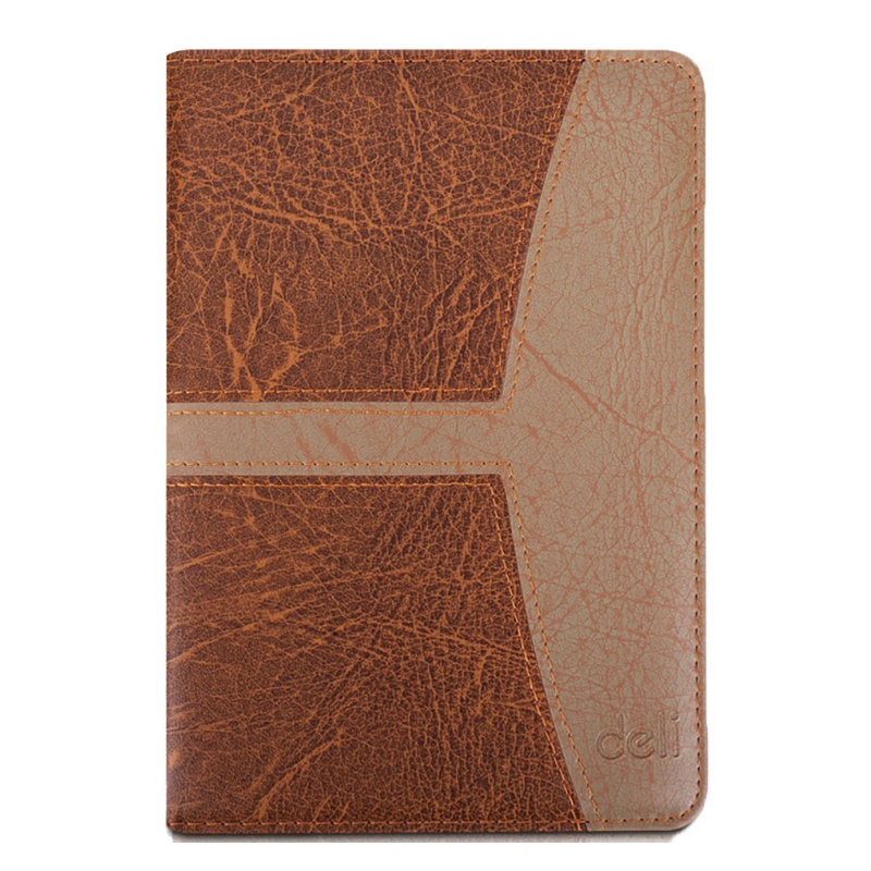 得力(deli)7921皮面记事本25K/160页 日记本 喷边软皮记帐本 笔记本 日记本子 办公用品 笔记本/记事本