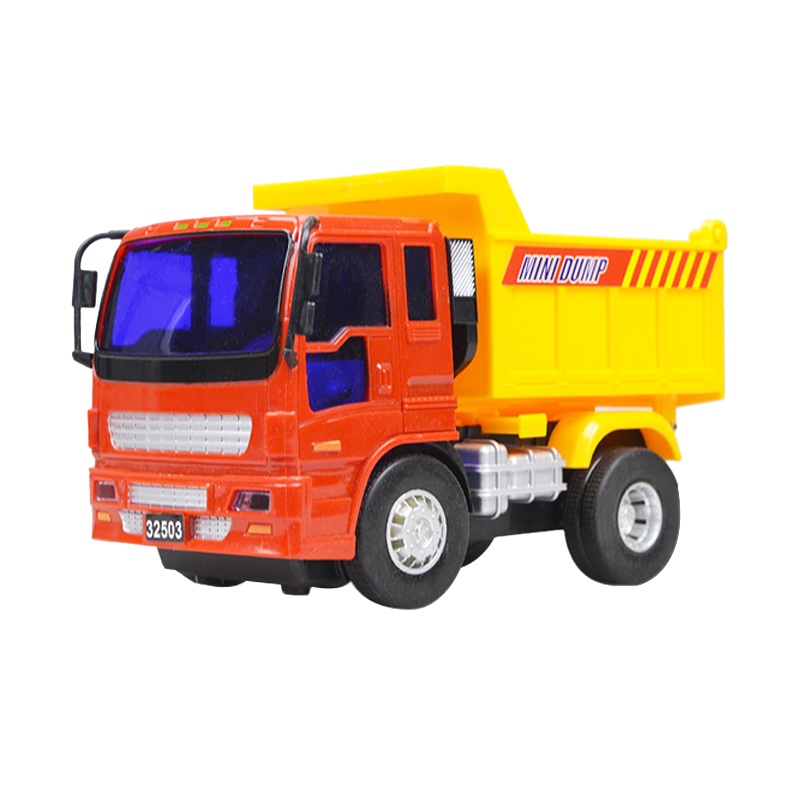力利惯性工程车 小型卸斗车翻斗车耐摔自动卸斗 儿童玩具车模型仿真男孩宝宝礼物