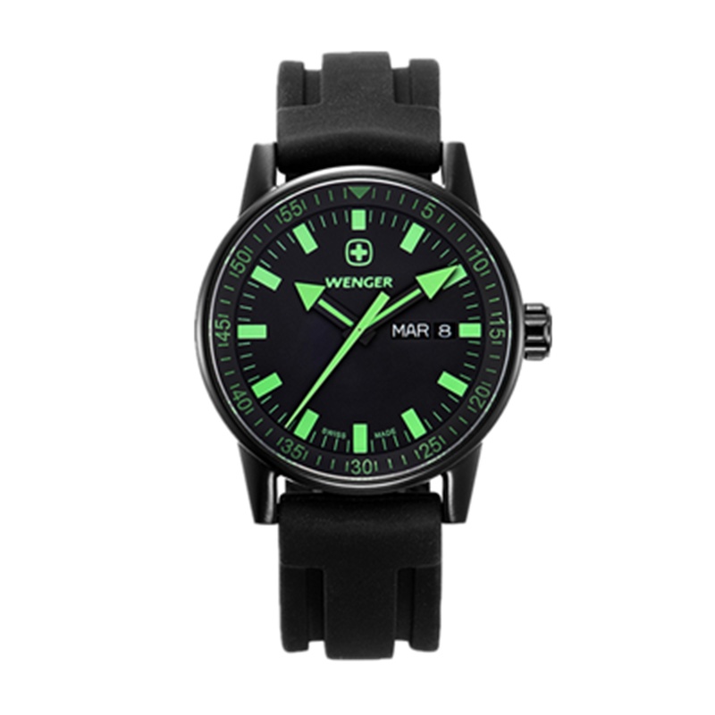 威戈Wenger中性男女士手表硅胶表带时尚潮流简约休闲运动防水中性石英表 男女表 70172