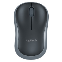 罗技(Logitech)M186鼠标 无线鼠标 办公鼠标 对称鼠标 黑色灰边
