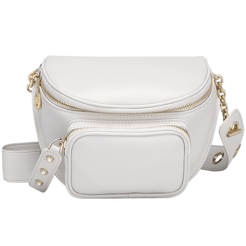 高尔夫GOLF牛皮个性胸包女时尚百搭斜跨包包女生休闲运动单肩包女