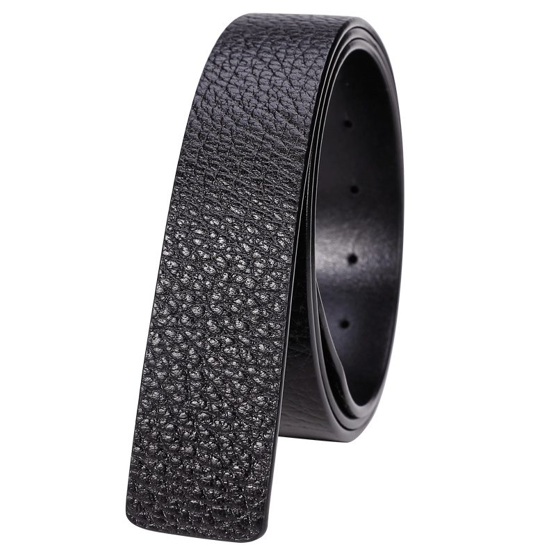 无头皮带男真皮平滑扣针扣商务休闲百搭头层牛皮不带扣油头腰带新