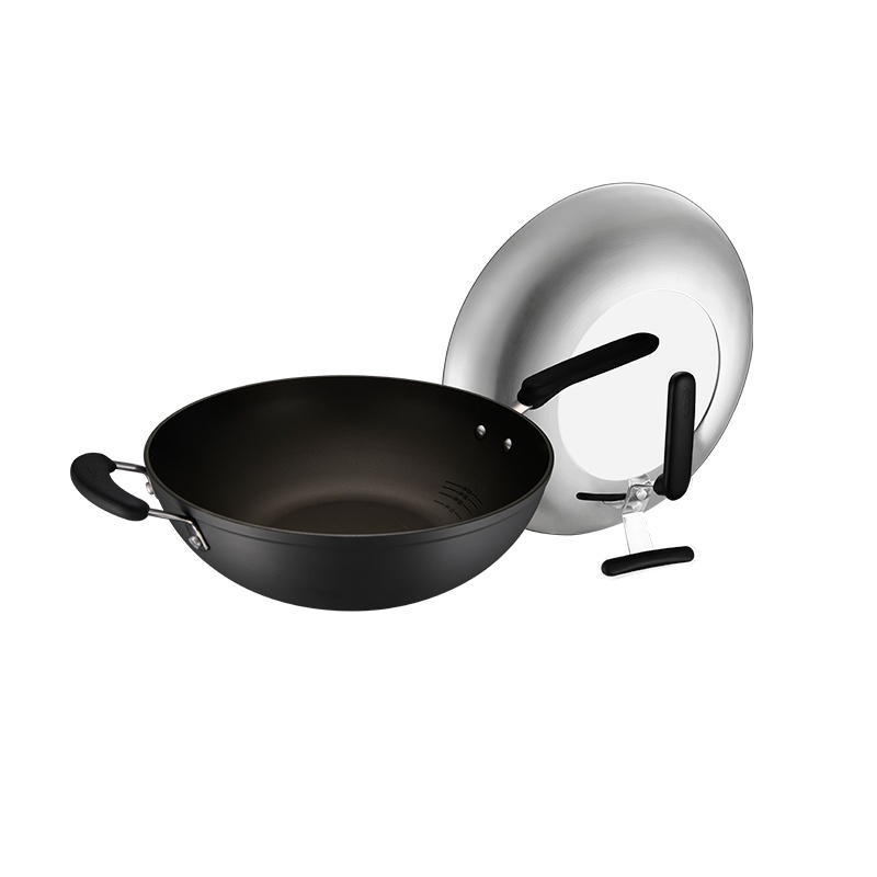 爱仕达油你控钛不粘无油烟炒锅32cm