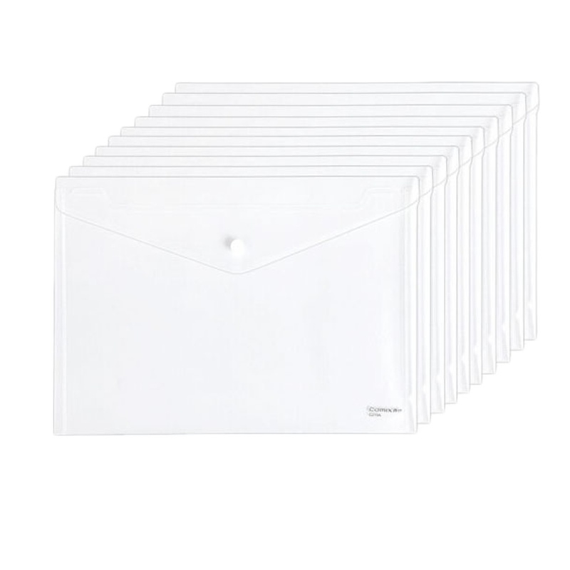 齐心 C310A 透明文件袋 100个装