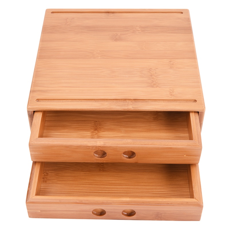 弘拜 普洱茶盒 普洱茶柜子 茶饼收纳盒竹木茶具普洱茶叶盒茶庄储藏单层茶饼盒双层普洱茶盒