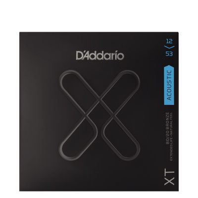 达达里奥(D'Addario)XTABR1253 青铜民谣吉他弦防锈镀膜 手感适中12-53美产原装进口[升级版]纠