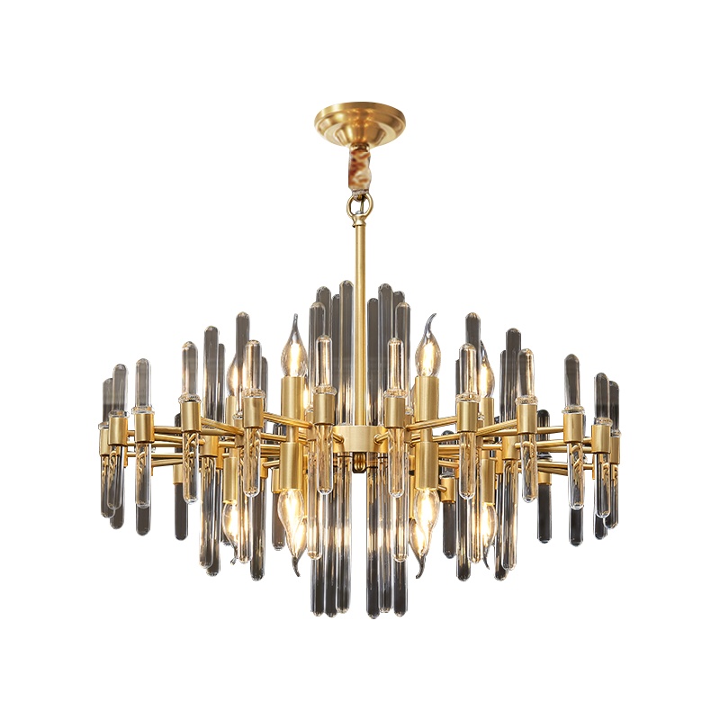 辛羽轻奢水晶吊灯客厅灯欧式大气餐厅卧室简约后现代全铜北欧灯具