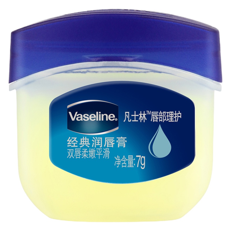 凡士林(Vaseline) 润唇膏7g 滋润修护(经典原味、焦糖、玫瑰香型随机发货)