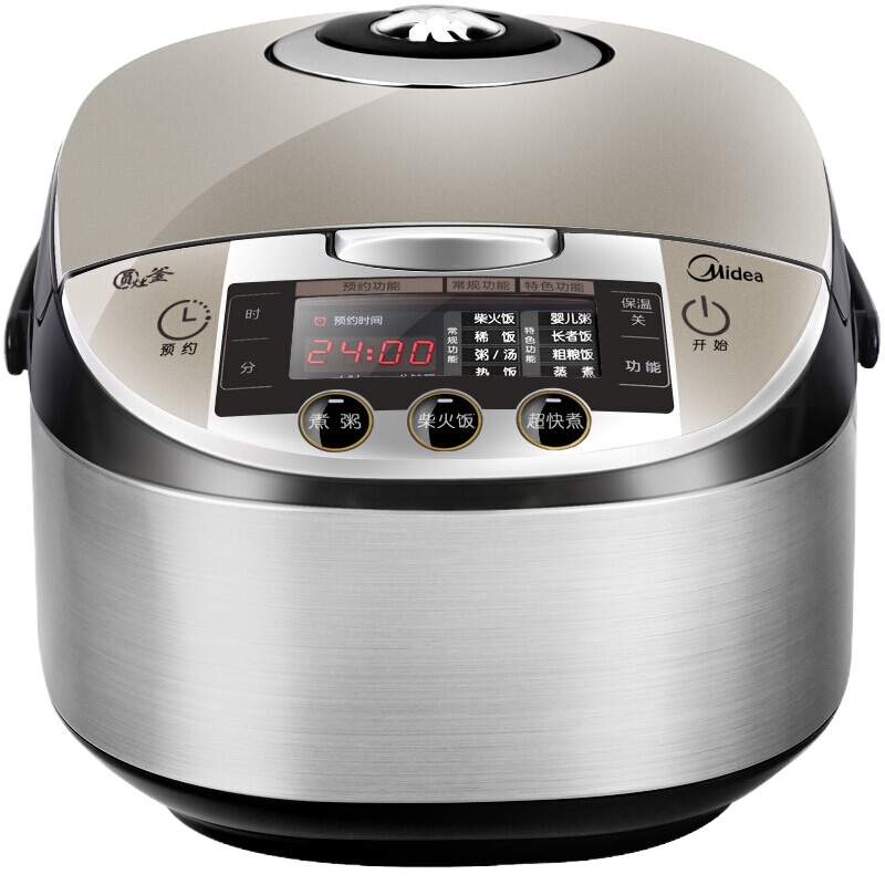 美的 (Midea) 电饭煲4L/4升 WFS4057家用智能预约多功能电饭锅4小时预约不粘锅