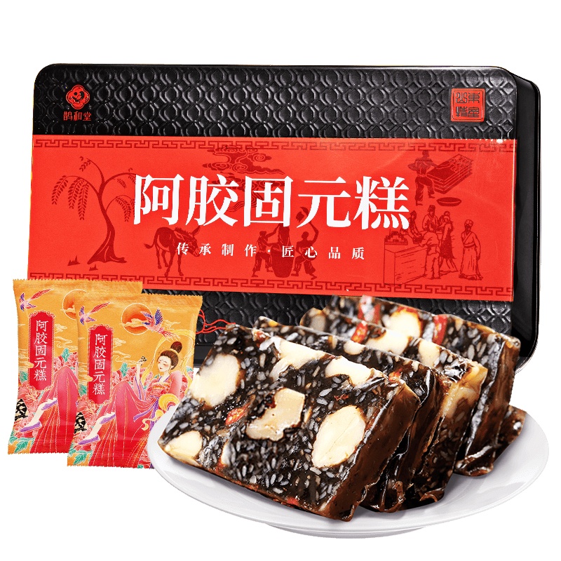 山东阿胶糕即食纯手工阿胶固元糕官方旗舰店正品搭配阿胶膏块礼盒