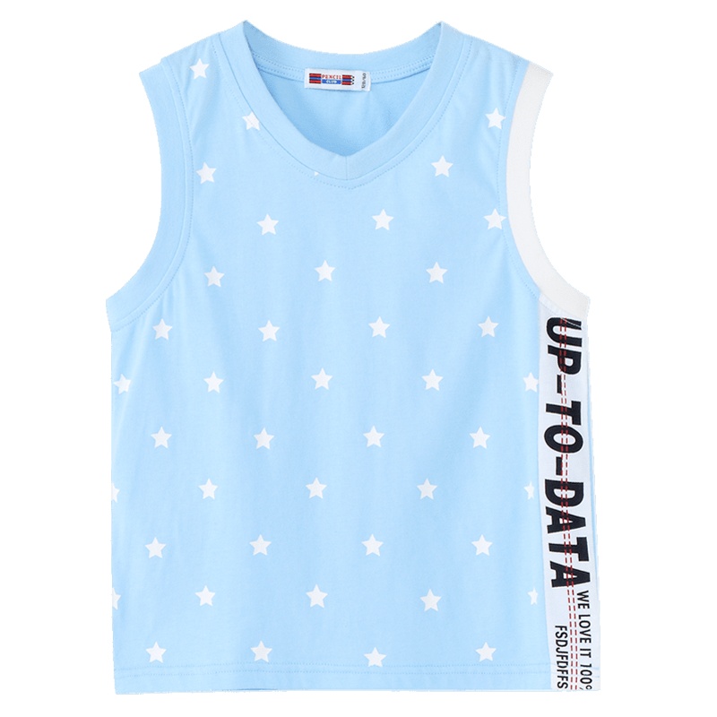 铅笔俱乐部童装2020夏装新款男童休闲背心中大童T恤儿童薄款上衣