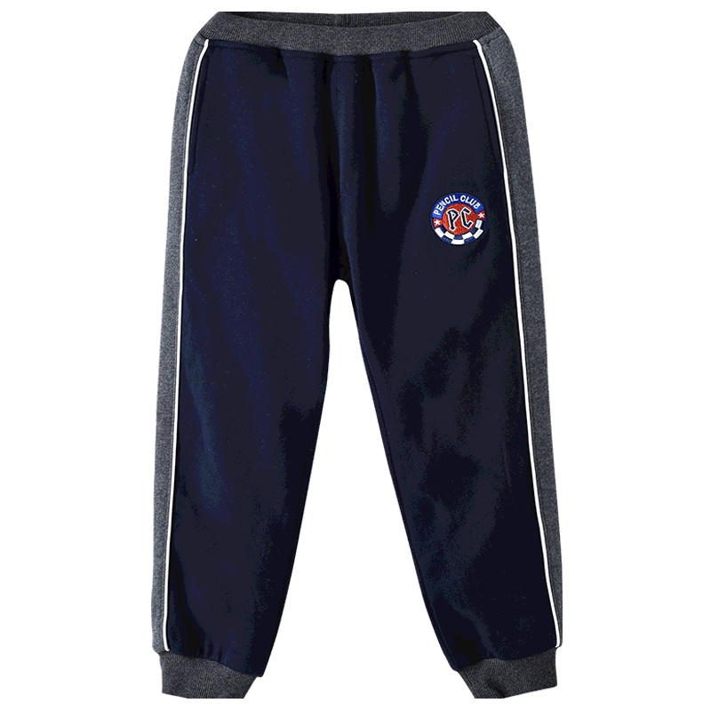 铅笔俱乐部童装2019秋冬新款男童长裤中大童儿童抓绒加厚双层裤子