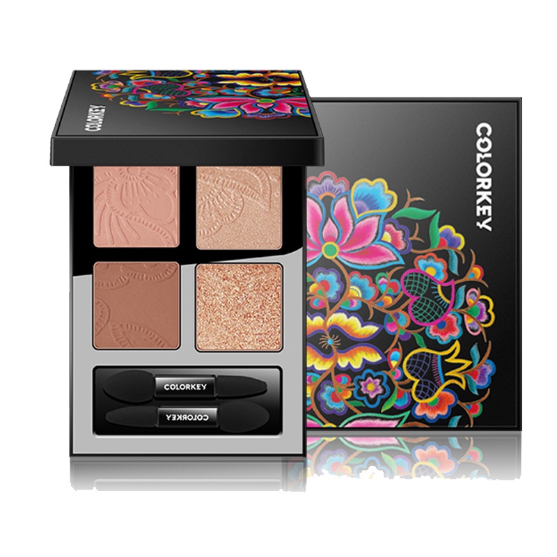 colorkey X 羌绣 暮色玫瑰四色眼影盘 潮出羌调限量版