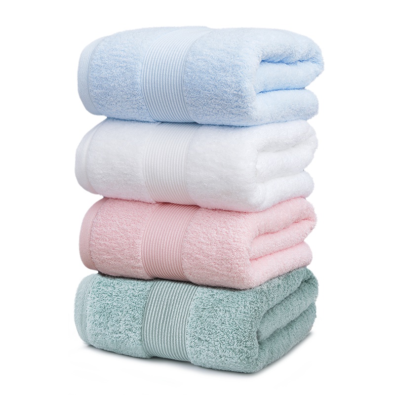 金菁浴巾A类纯棉560g加大加厚洗澡大毛巾素色长绒棉简约酒店家用1条装Y4862