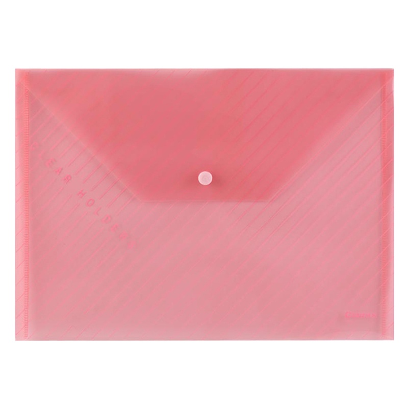 齐心(COMIX)C330 办公必备 透明按扣袋 A4 单个装 颜色随机宁选