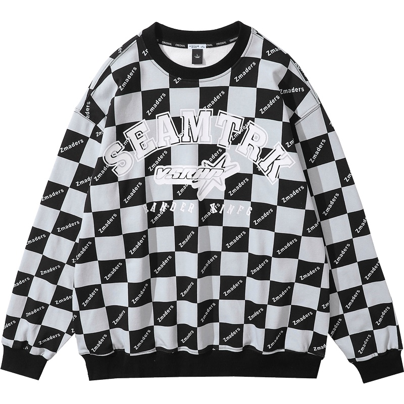 DEBRAND卫衣男春秋潮牌印花宽松上衣韩版潮流百搭圆领情侣装外套