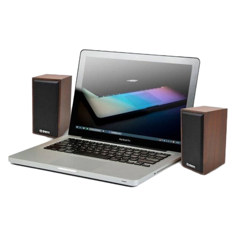 电脑音响笔记本usb多媒体家用手机低音炮无线蓝牙小音箱 [插线连接]JT-042棕色