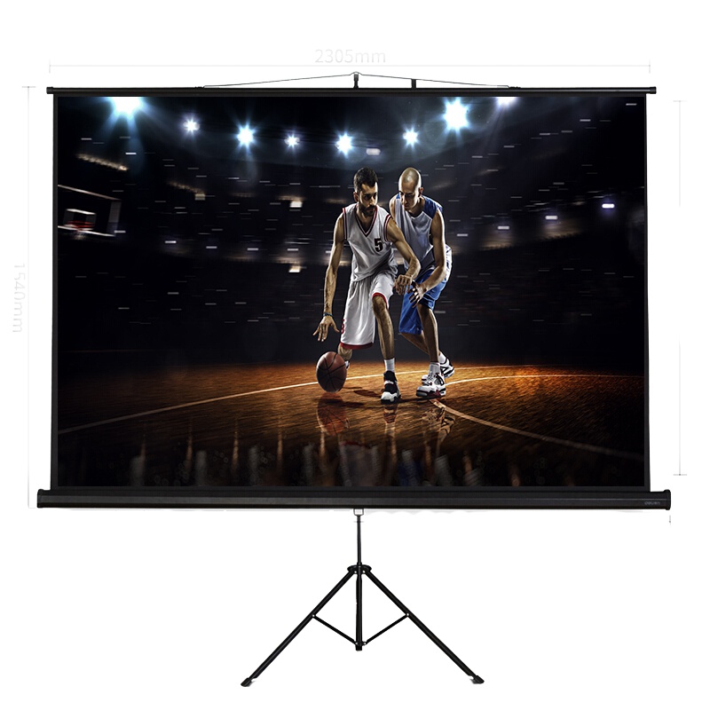 得力(deli)支架 电动 遥控 投影幕布投影布