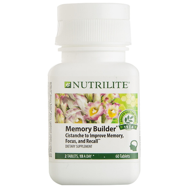 安利(Amway)纽崔莱银杏肉苁蓉健忆片60粒/瓶装 美国原产银杏叶提取物 膳食营养补充剂