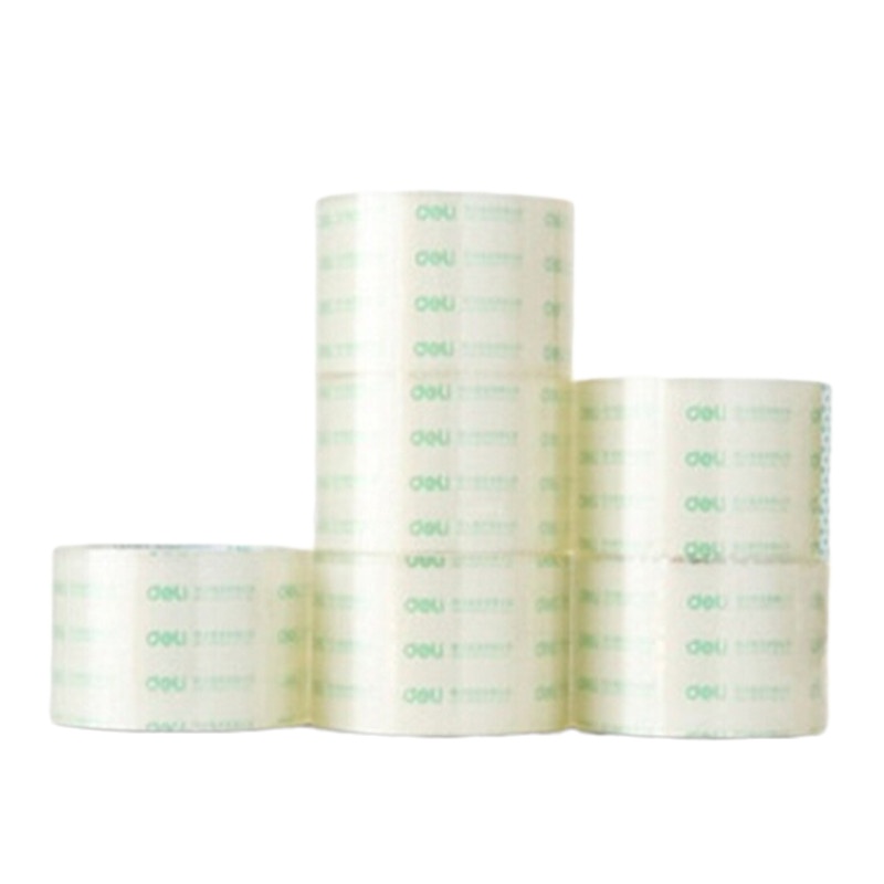 得力 33196 胶带透明大卷快递打包封箱宽胶带胶布胶 带6卷装