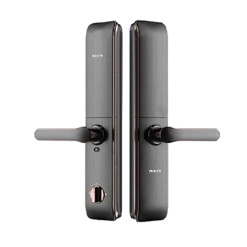 飞利浦(Philips)智能门锁 7200滑盖执手式家庭用防盗锁 电子锁 可挂天地钩曜石黑